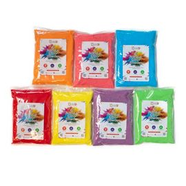 KULTURE KHAZANA KULTURE KHAZANA Holi Powder 7 Pack, 1 Lb Bags, Natural, Washable, Nontoxic