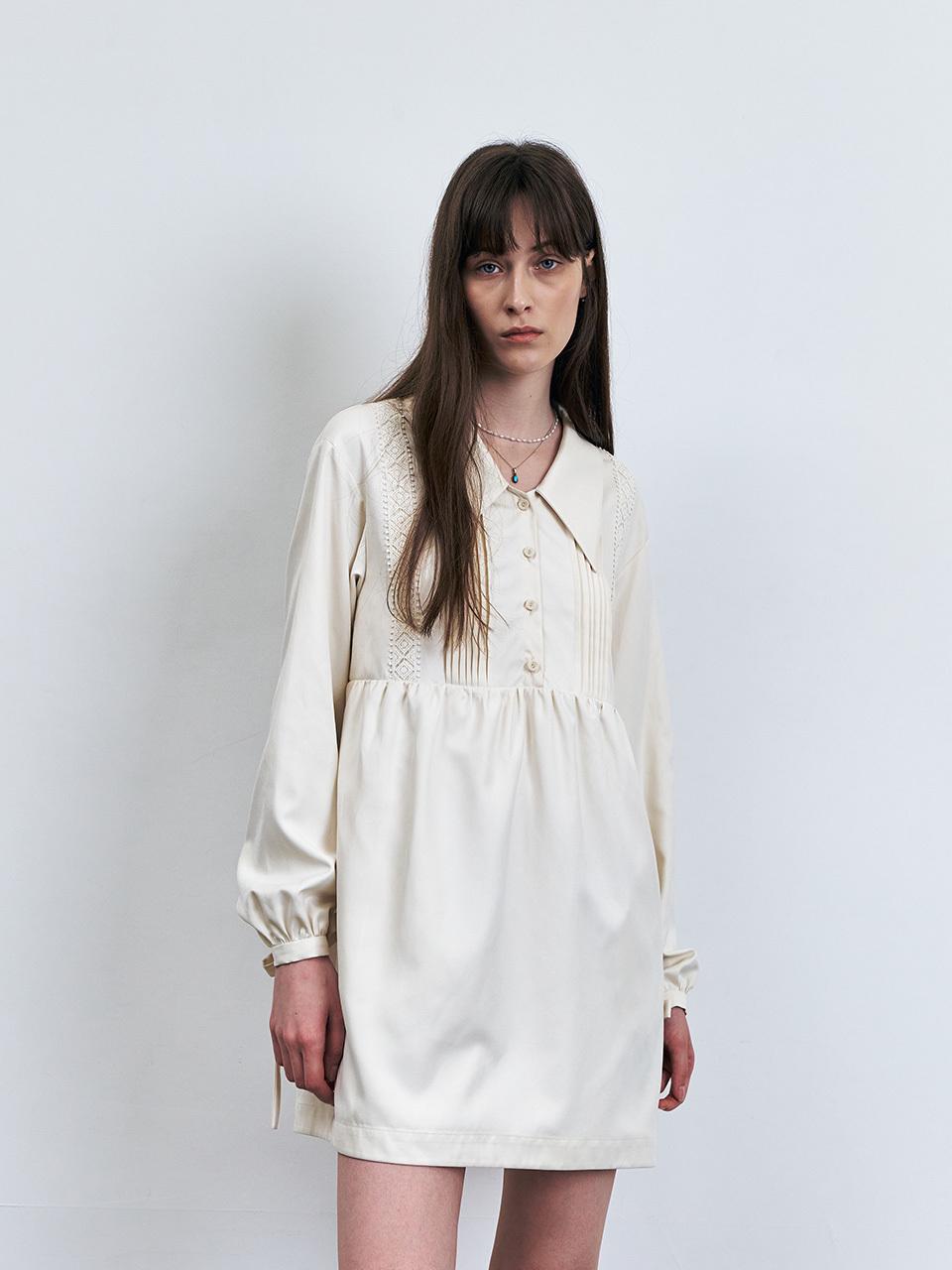 KUME Embroidered Mini Shirt Dress