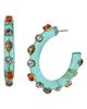 Kurt Geiger London Kurt Geiger London Agate & Crystal Hoop Earrings - 1