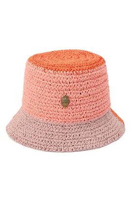 Kurt Geiger London Kurt Geiger London Colorblock Raffia Bucket Hat