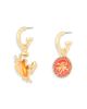 Kurt Geiger London Kurt Geiger London Crab & Tomato Mismatch Charm Hoop Earrings - 3