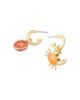 Kurt Geiger London Kurt Geiger London Crab & Tomato Mismatch Charm Hoop Earrings - 4