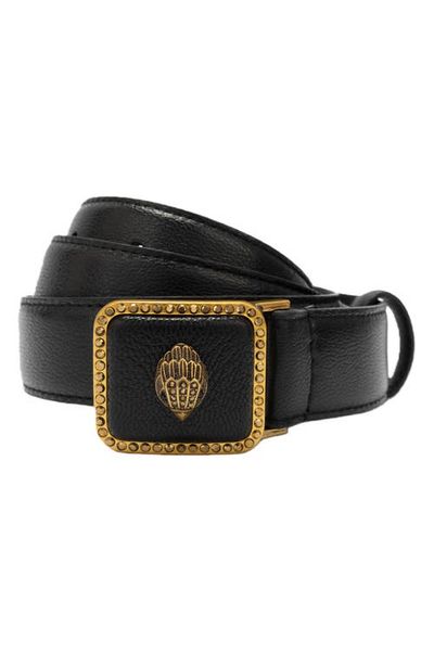 Kurt Geiger London Kurt Geiger London Crystal Eagle Buckle Leather Belt