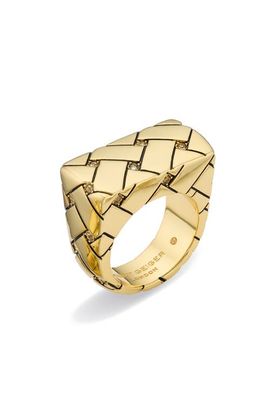 Kurt Geiger London Kurt Geiger London Crystal Embellished Quilt Cocktail Ring