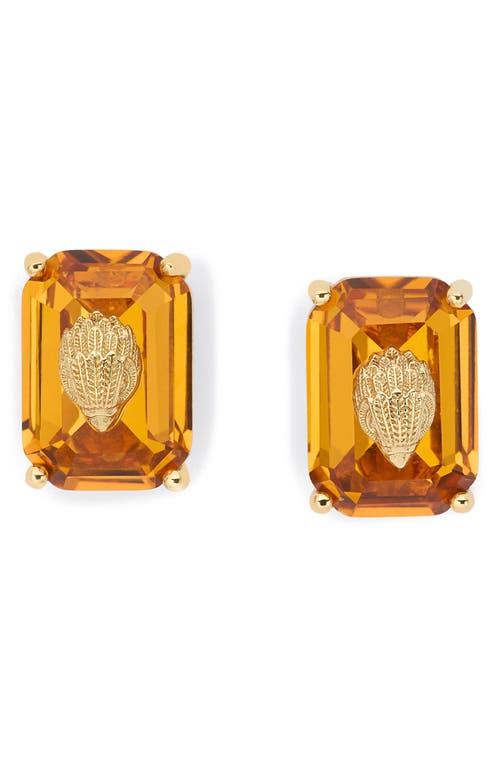 Kurt Geiger London Kurt Geiger London Eagle's Head Emerald Cut Crystal Stud Earrings