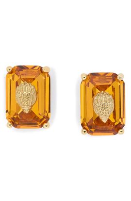 Kurt Geiger London Kurt Geiger London Eagle's Head Emerald Cut Crystal Stud Earrings