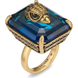 Kurt Geiger London Kurt Geiger London Emerald Cut Crystal Cocktail Ring