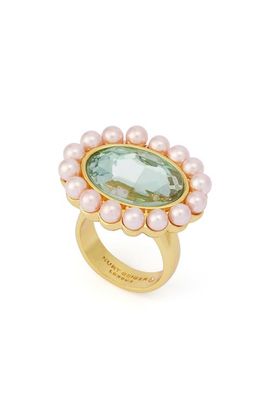 Kurt Geiger London Kurt Geiger London Faux Pearl & Crystal Cocktail Ring