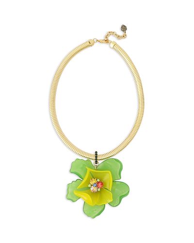 Kurt Geiger London Kurt Geiger London Floral Statement Pendant Necklace, 16-18