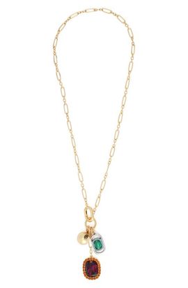 Kurt Geiger London Kurt Geiger London Gemstone Charm Link Long Necklace