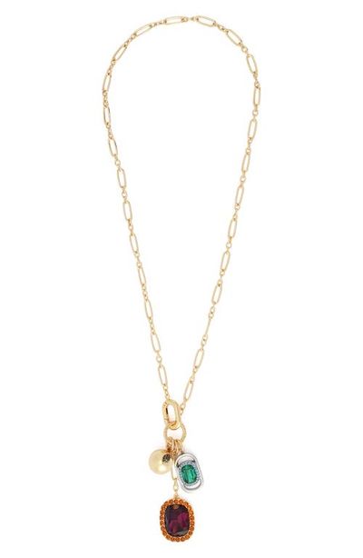 Kurt Geiger London Kurt Geiger London Gemstone Charm Link Long Necklace
