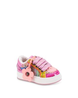 Kurt Geiger London Kurt Geiger London Girls' Mini Southbank Flower Charm Sneakers Toddler