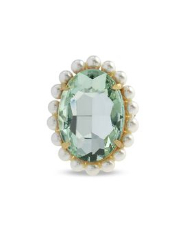 Kurt Geiger London Kurt Geiger London Imitation Pearl & Oval Stone Cocktail Ring