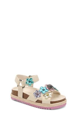 Kurt Geiger London Kurt Geiger London Kids' Mini Kensington Flower Espadrille Ankle Strap Platform Sandal