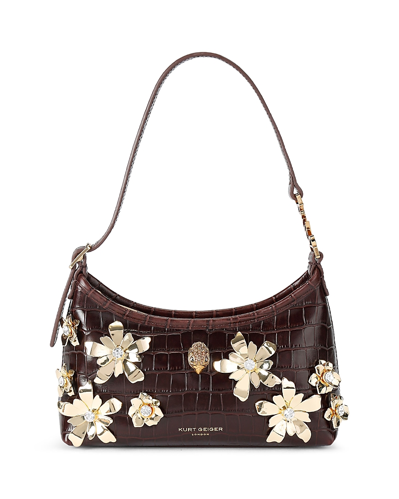 Kurt Geiger London Kurt Geiger London Kurt Medium Flower Detail Embossed Leather Sling Bag