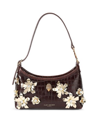 Kurt Geiger London Kurt Geiger London Kurt Medium Flower Detail Embossed Leather Sling Bag