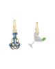 Kurt Geiger London Kurt Geiger London Lobster & Martini Mismatch Charm Hoop Earrings - 1