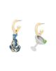 Kurt Geiger London Kurt Geiger London Lobster & Martini Mismatch Charm Hoop Earrings - 3