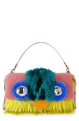 Kurt Geiger London Kurt Geiger London Macro Oxford Mascot Faux Fur and Leather Shoulder Bag