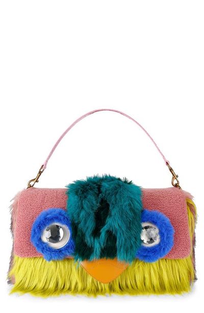Kurt Geiger London Kurt Geiger London Macro Oxford Mascot Faux Fur and Leather Shoulder Bag