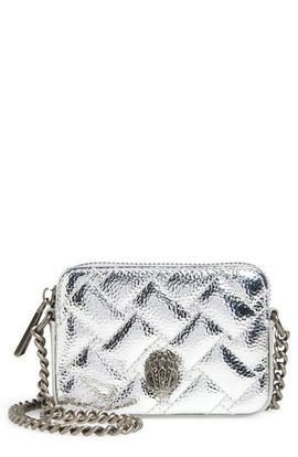 Kurt Geiger London Kurt Geiger London Micro Kensington Metallic Faux Leather Camera Bag