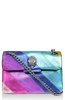 Kurt Geiger London Kurt Geiger London Mini Kensington Metallic Leather Convertible Crossbody Bag