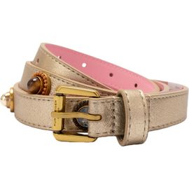 Kurt Geiger London Kurt Geiger London Octavia Embellished Metallic Leather Belt