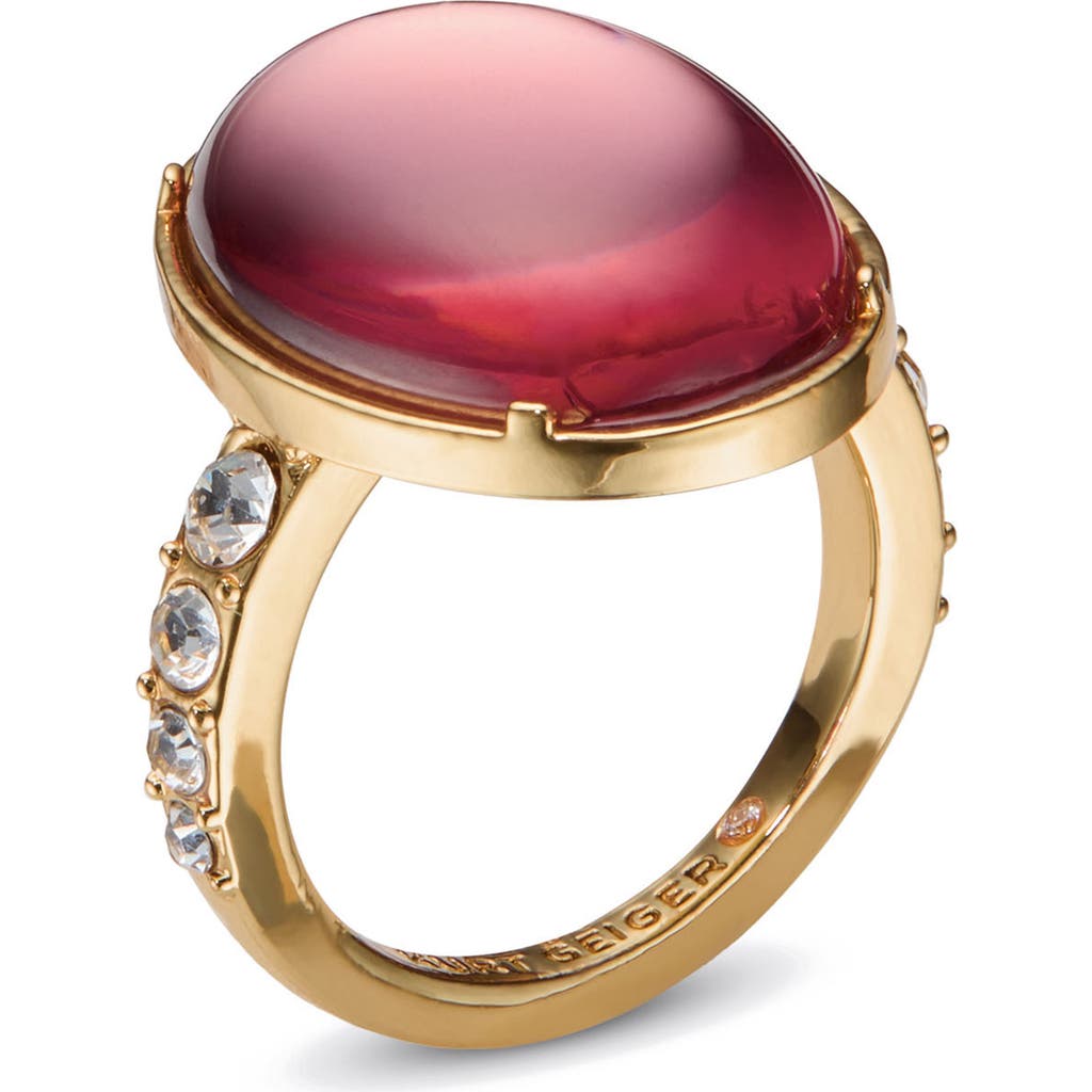 Kurt Geiger London Kurt Geiger London Oval Cabochon & Crystal Cocktail Ring