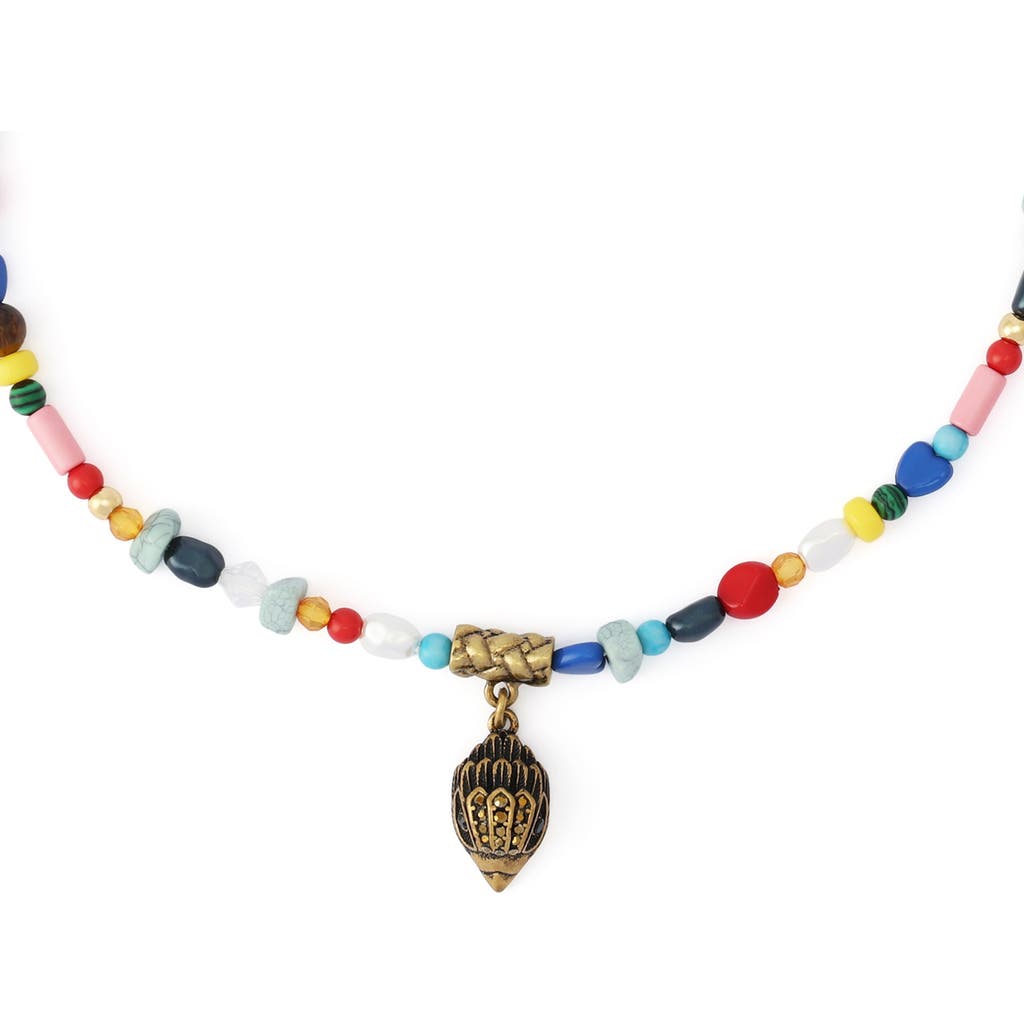Kurt Geiger London Kurt Geiger London Pavé Eagle Head Beaded Pendant Necklace