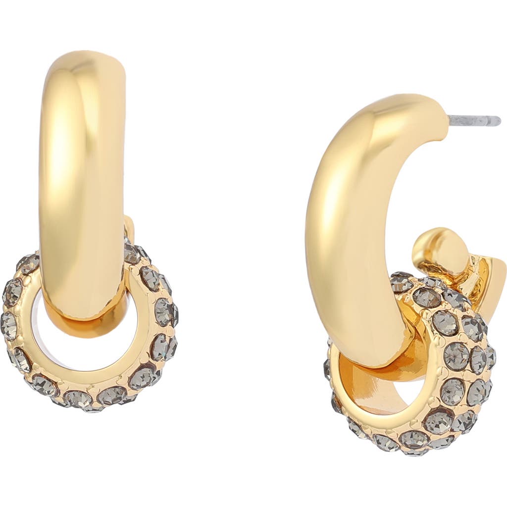 Kurt Geiger London Kurt Geiger London Rondelle Pavé Huggie Hoop Drop Earrings