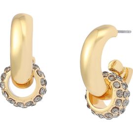 Kurt Geiger London Kurt Geiger London Rondelle Pavé Huggie Hoop Drop Earrings