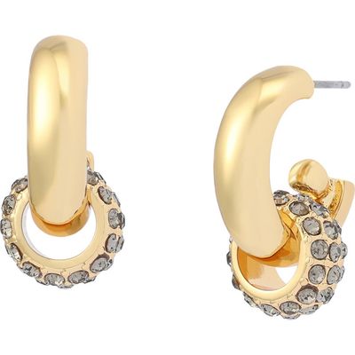 Kurt Geiger London Kurt Geiger London Rondelle Pavé Huggie Hoop Drop Earrings