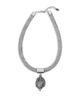 Kurt Geiger London Kurt Geiger London Shimmer Mesh Rope Eagle Collar Necklace, 16 - 1