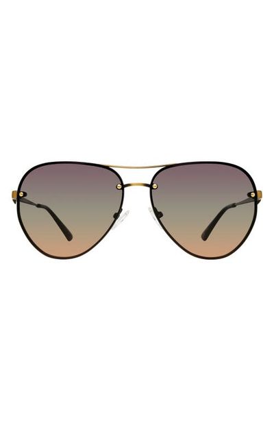 Kurt Geiger London Kurt Geiger London Shoreditch 60mm Rimless Aviator Sunglasses