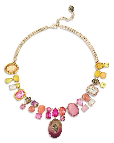 Kurt Geiger London Kurt Geiger London Signature Eagle Gemstone Statement Collar Necklace, 16-18