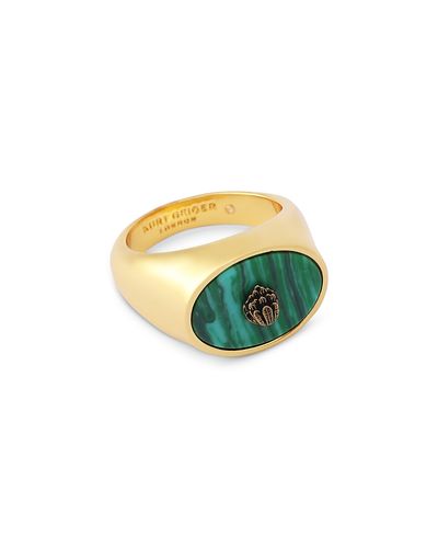 Kurt Geiger London Kurt Geiger London Signature Eagle Malachite Signet Ring