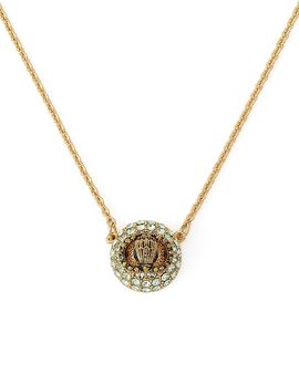 Kurt Geiger London Kurt Geiger London Signature Eagle Pave Dome Pendant Necklace, 16-18
