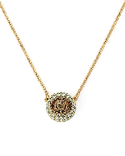 Kurt Geiger London Kurt Geiger London Signature Eagle Pave Dome Pendant Necklace, 16-18