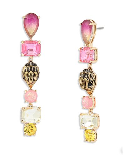 Kurt Geiger London Kurt Geiger London Signature Eagle Stone Linear Drop Earrings