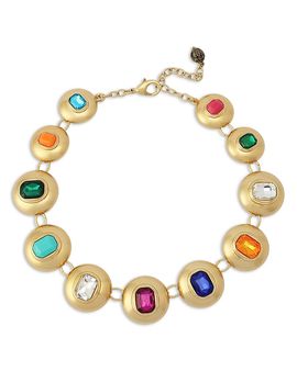 Kurt Geiger London Kurt Geiger London Stone Button Collar Necklace, 16-18