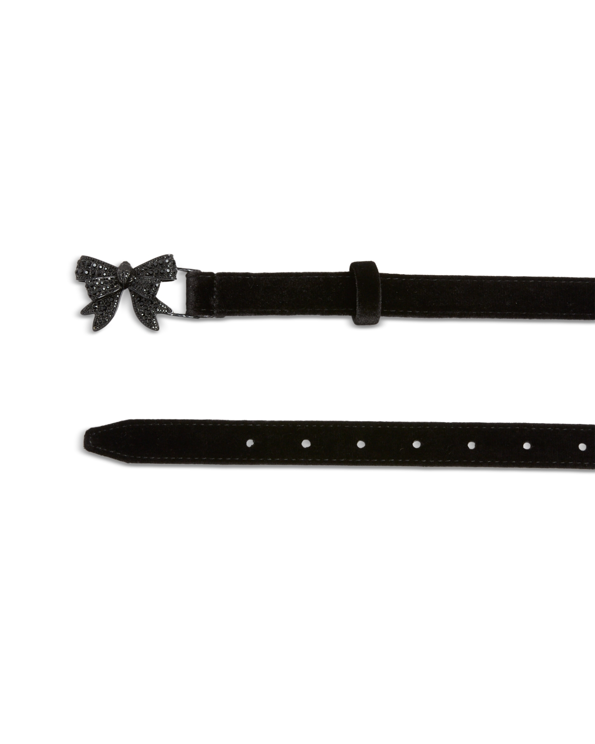 Kurt Geiger Quilted Velvet Belt Blue Velvet Maddox Belt | Designer Belts | Kurt Geiger main image 3