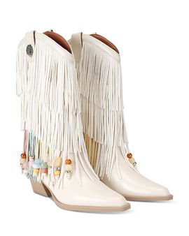 Kurt Geiger London Kurt Geiger London Women's Embellished Fringe Cowboy Boots