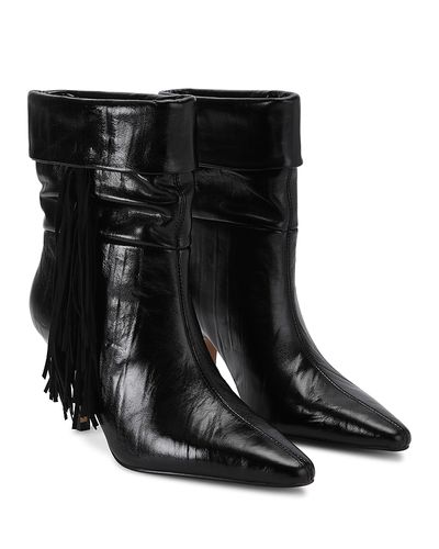 Kurt Geiger London Kurt Geiger London Women's Piccadilly Slouch Fringed Leather Boots