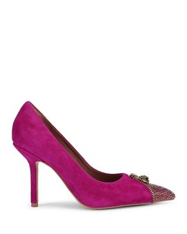 Kurt Geiger London Kurt Geiger London Women's Zip Court Crystal Embellished Suede Pumps