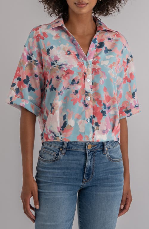 KUT from the Kloth KUT from the Kloth Donna Floral Short Sleeve Button-Up Shirt