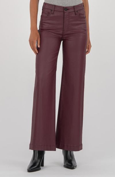 KUT from the Kloth KUT from the Kloth Meg Coated High Waist Wide Leg Ankle Jeans
