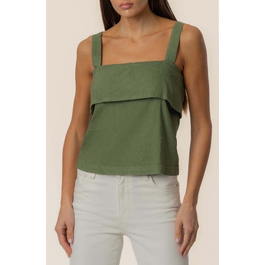 KUT from the Kloth KUT from the Kloth Melanie Crop Linen & Cotton Blend Tank