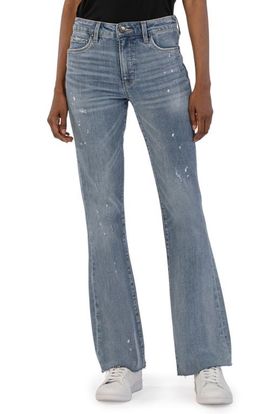 KUT from the Kloth KUT from the Kloth Stella Fab Ab Raw Hem High Waist Flare Jeans