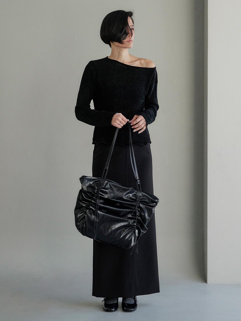KWANI Deborah Ruched Bag_Black