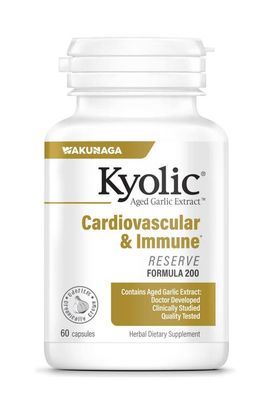 Kyolic Kyolic Aged Garlic Extract Formula 200, Cardiovascular & Immune, Reserve, 60 Count, Capsules